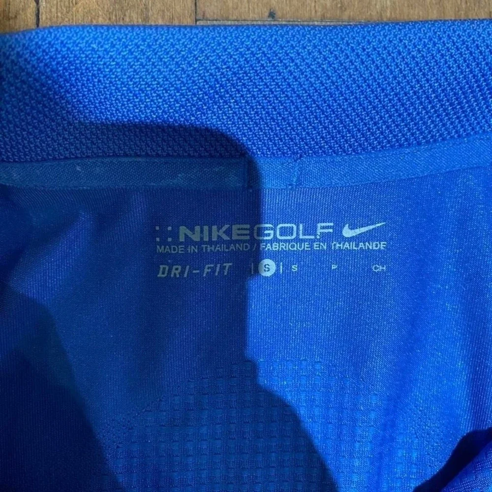Nike Golf Dri-Fit Zonal Cooling Blue Polo Shirt Size Small